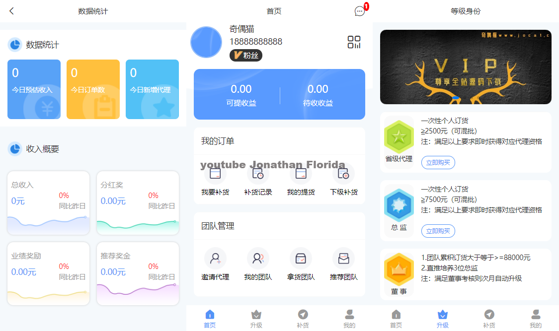 微商分销代理商城源码下载代理等级和升级条件（小程序+公众号）_陌咲网