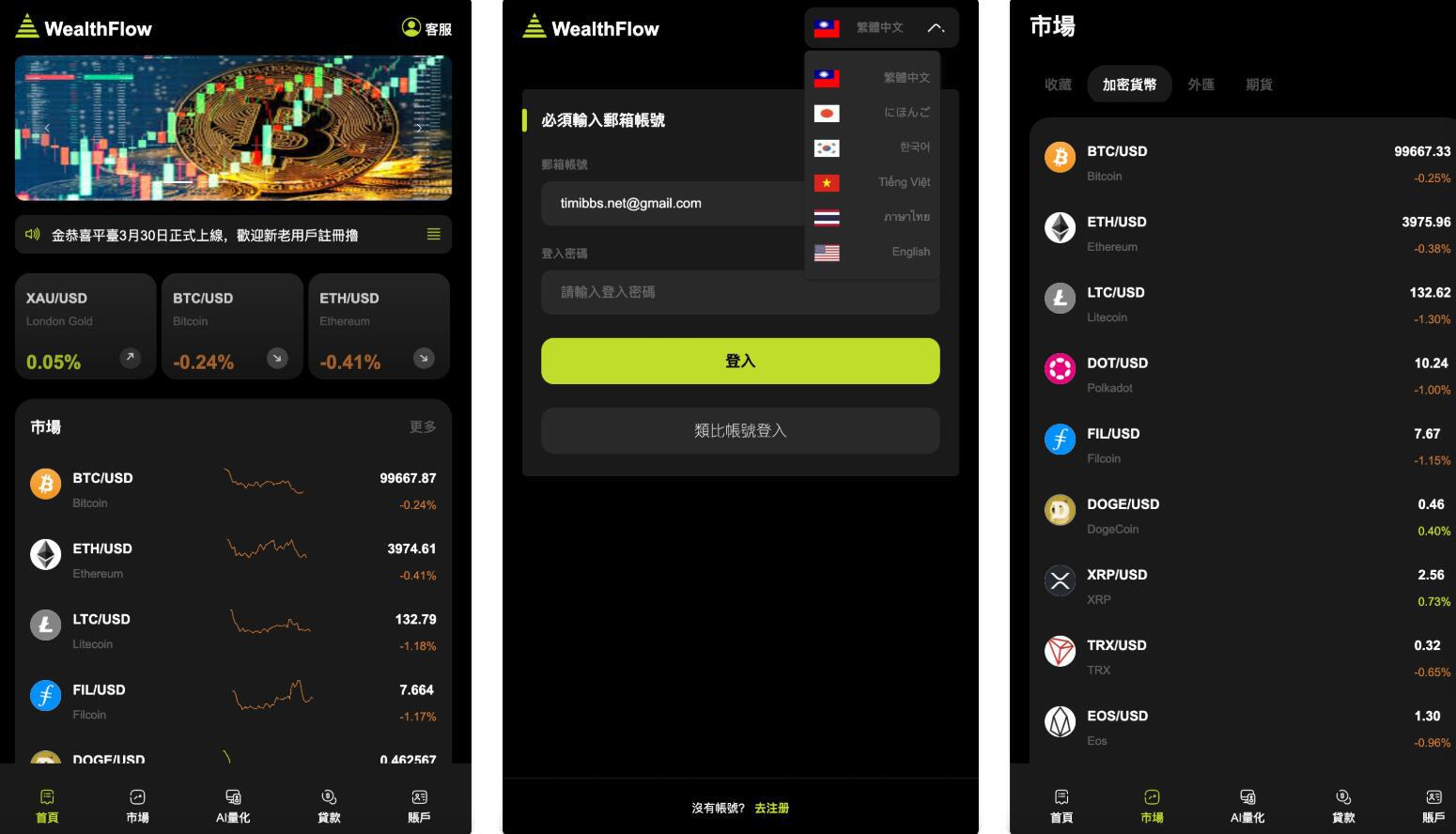 WealthFlow交易所源码+模拟账号前端uniapp编译后+后端php_陌咲网