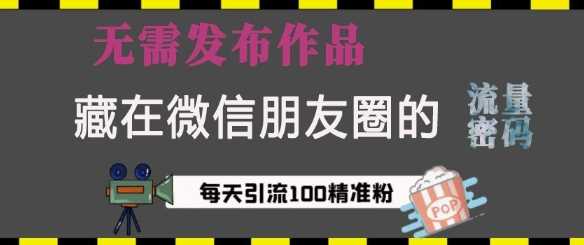 藏在微信朋友圈的流量密码，无需发布作品，单日引流100 精准创业粉【揭秘】_陌咲网