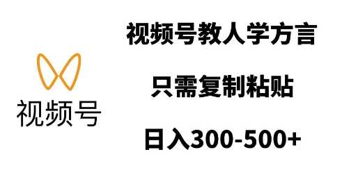 视频号教人学方言，只需复制粘贴，日入多张_陌咲网