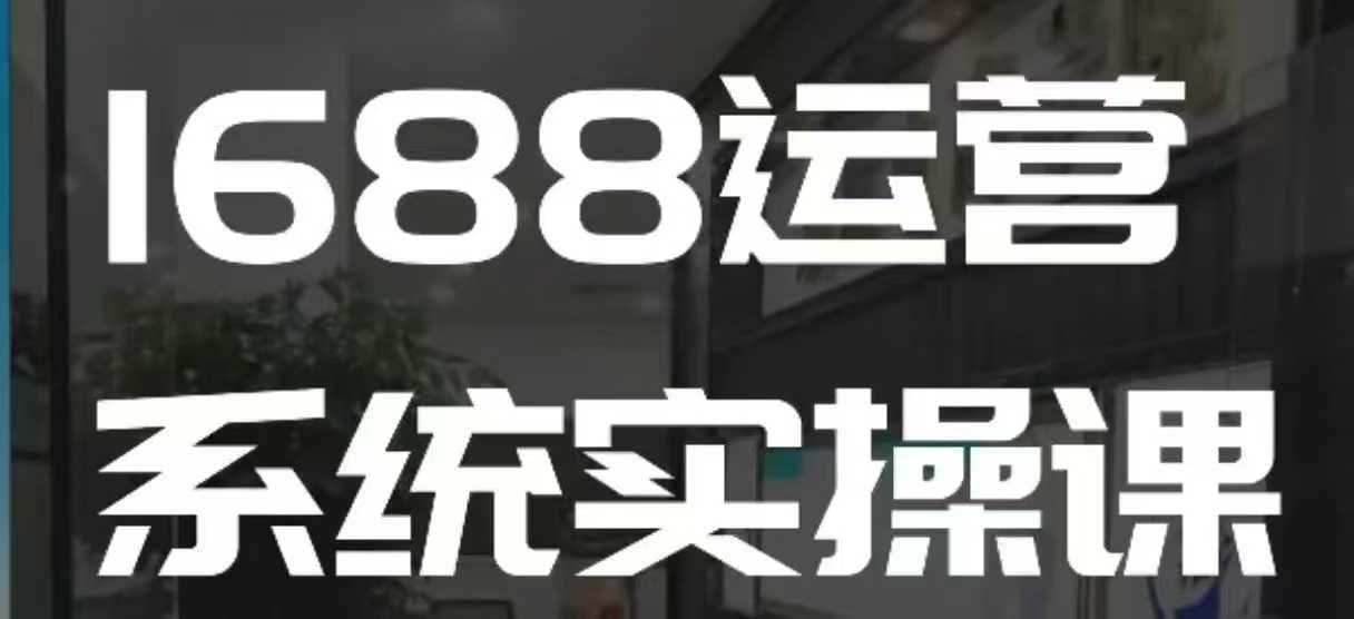 1688高阶运营系统实操课，快速掌握1688店铺运营的核心玩法_陌咲网