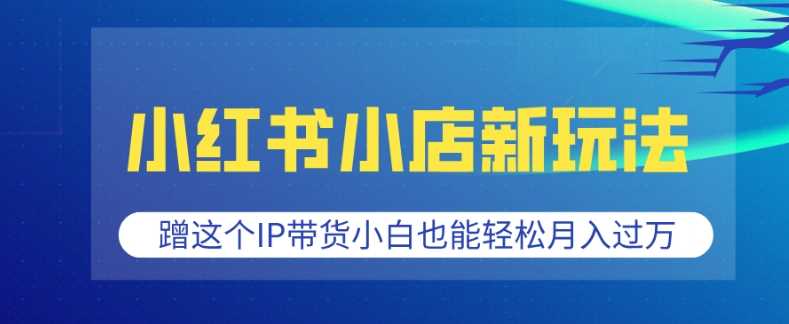 小红书小店新玩法，蹭这个IP带货，小白也能轻松月入过W【揭秘】_陌咲网