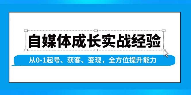 自媒体成长实战经验，从0-1起号、获客、变现，全方位提升能力_陌咲网