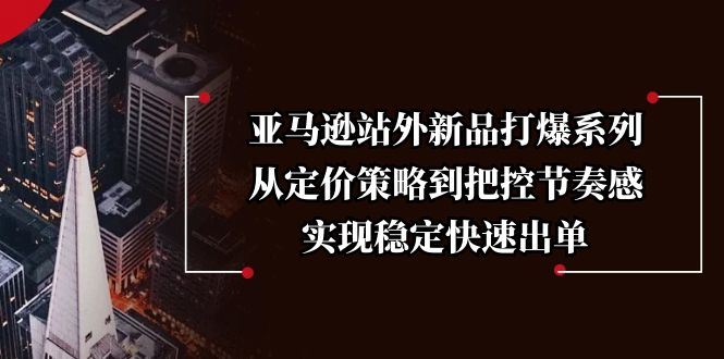 （13970期）亚马逊站外新品打爆系列，从定价策略到把控节奏感，实现稳定快速出单_陌咲网