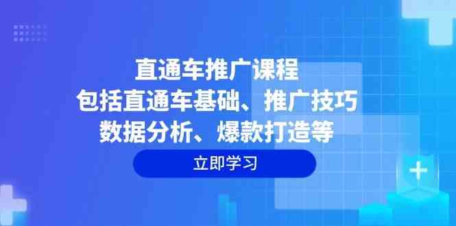 直通车推广课程：包括直通车基础、推广技巧、数据分析、爆款打造等_陌咲网