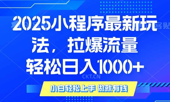 （14028期）2025年小程序最新玩法，流量直接拉爆，单日稳定变现1000_陌咲网