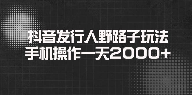 （14068期）抖音发行人野路子玩法，手机操作一天2000_陌咲网