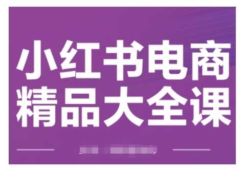 小红书电商精品大全课，快速掌握小红书运营技巧，实现精准引流与爆单目标，轻松玩转小红书电商_陌咲网