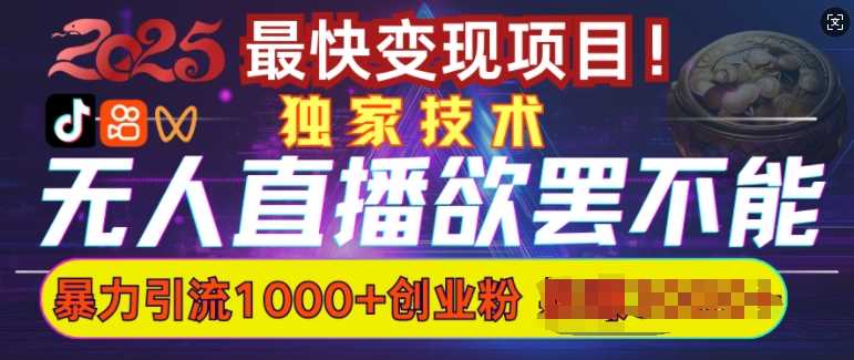 欲罢不能的无人直播引流，超暴力日引流1000 高质量精准创业粉_陌咲网