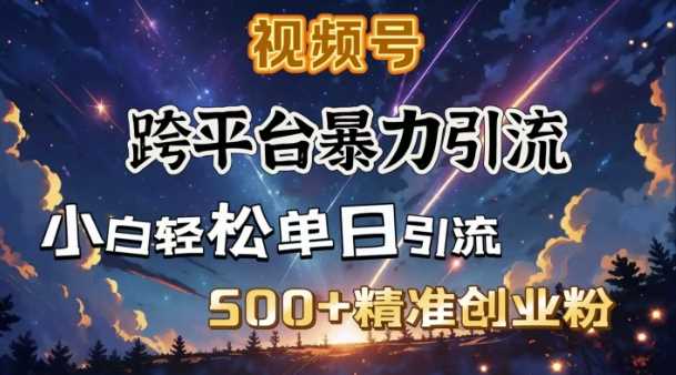 跨平台暴力引流，私域完美闭环，日引500 精准创业粉_陌咲网