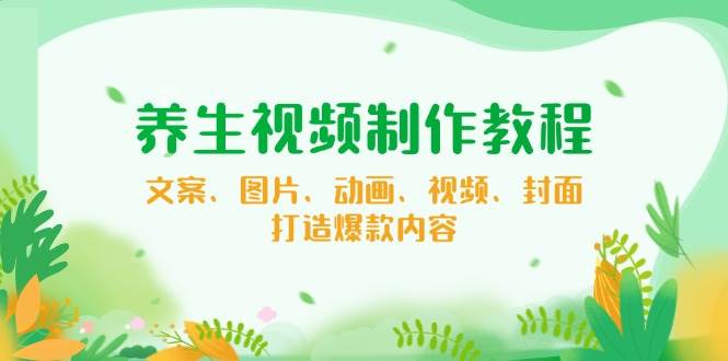 养生视频制作教程，文案、图片、动画、视频、封面，打造爆款内容_陌咲网