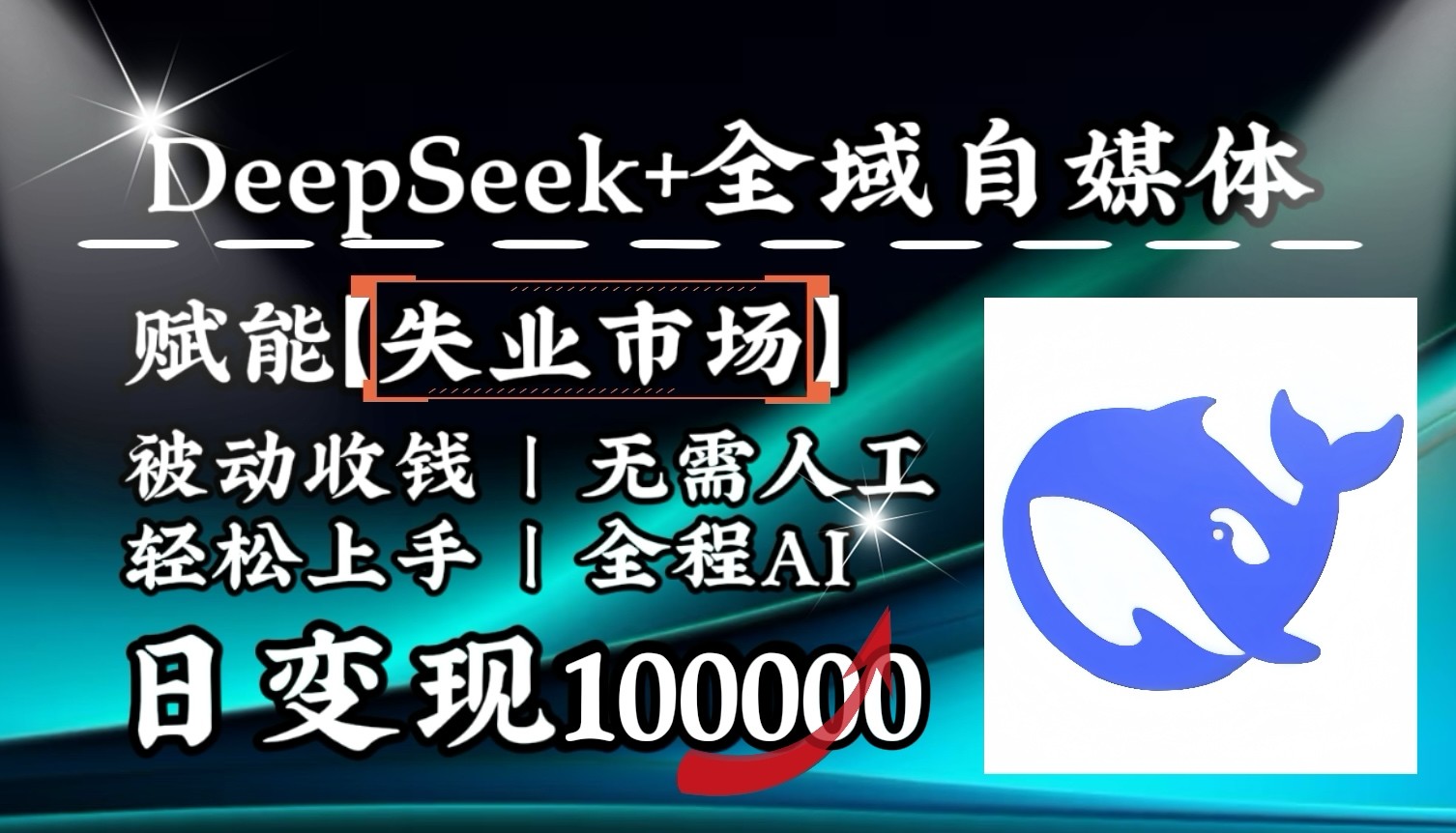 降维打击，DeepSeek 失业市场，全自动操作，结合人人刚需，单月利润轻松破100000＋_陌咲网