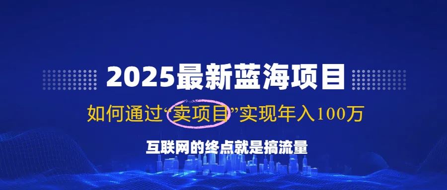 （14305期）2025最新蓝海项目，零门槛轻松复制，月入10万 ，新手也能操作！_陌咲网