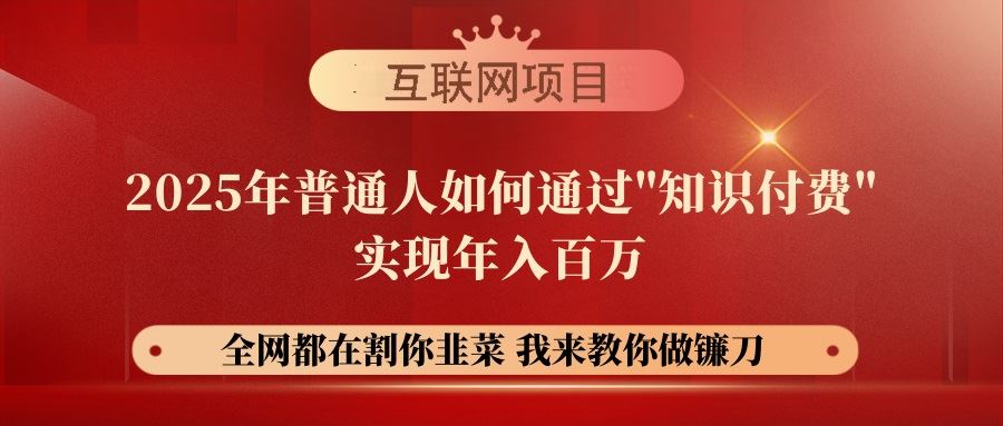 （14466期）【网创项目终点站-镰刀训练营超级IP合伙人】25年普通人如何通过“知识…_陌咲网
