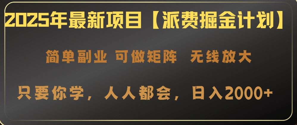 （14518期）2025年最新项目【派费掘金计划】操作简单，日入2000_陌咲网