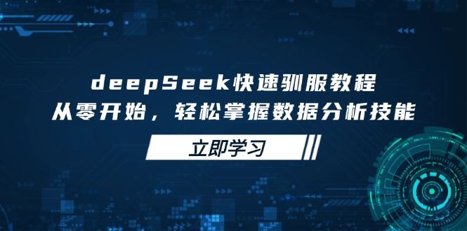 （14536期）deepSeek快速驯服教程，从零开始，轻松掌握数据分析技能_陌咲网