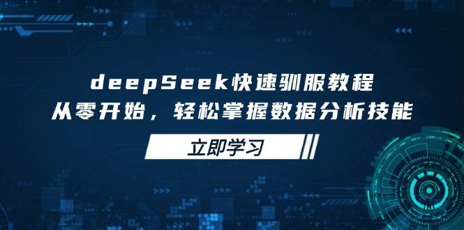 deepSeek快速驯服教程，从零开始，轻松掌握数据分析技能_陌咲网