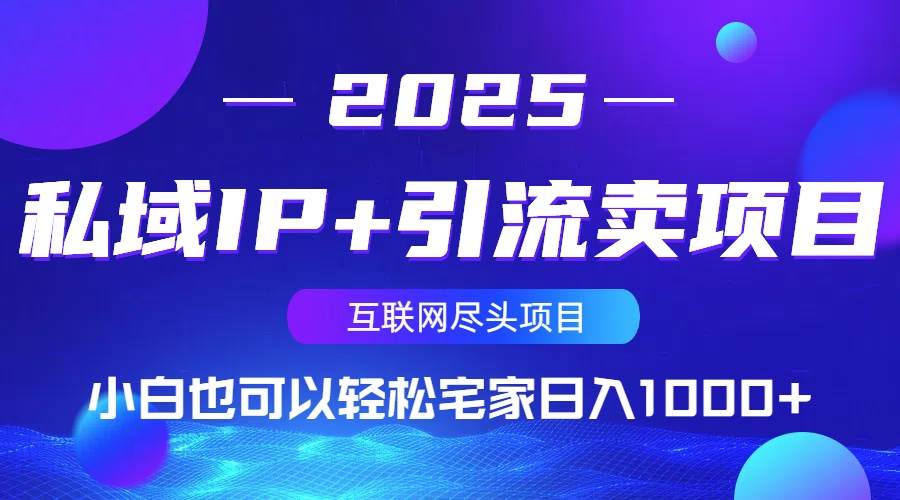 （14151期）私域IP 引流卖项目，小白也可以做到轻松宅家日入1000_陌咲网