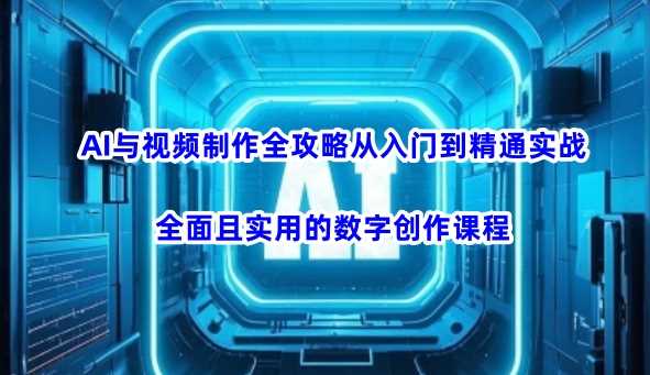 AI与视频制作全攻略从入门到精通实战，全面且实用的数字创作课程（更新3月）_陌咲网