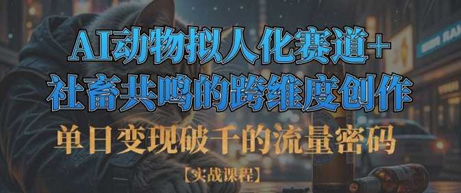 单日变现破千的流量密码，AI动物拟人化赛道 社畜共鸣的跨维度创作_陌咲网