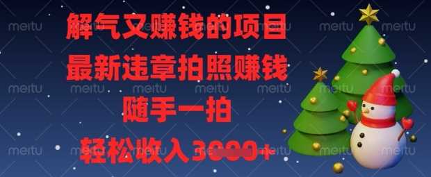 解气又挣钱的项目，最新违章拍照挣钱，随手一拍，轻松收入数张【揭秘】_陌咲网