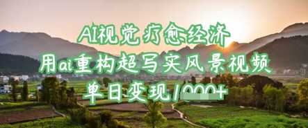 AI视觉疗愈经济：用ai重构超写实风景视频，单日变现多张_陌咲网