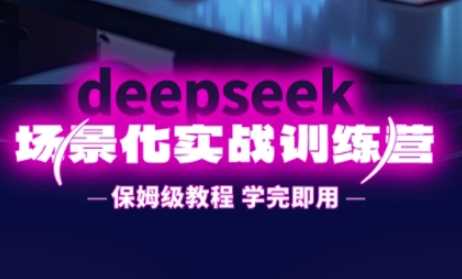 DeepSeek场景化实战训练营，保姆级教程，学完即用，手把手教你用DeepSeek提升效率_陌咲网