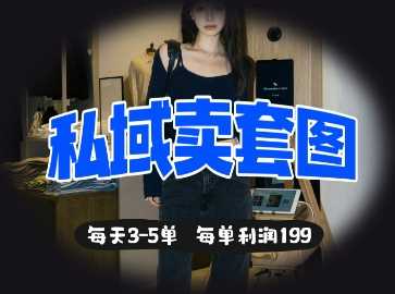 私域卖套图每天3-5单，每单利润99_陌咲网