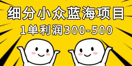细分小众蓝海项目，一单利润3张，每月收入稳定过1w_陌咲网