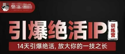 引爆绝活IP训练营，14天引爆绝活，放大你的一技之长_陌咲网
