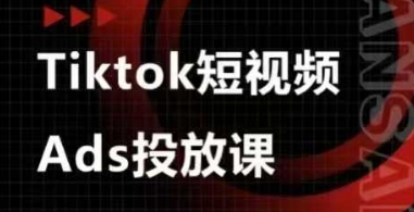 Ads视频投放课，tiktok短视频广告投放课_陌咲网