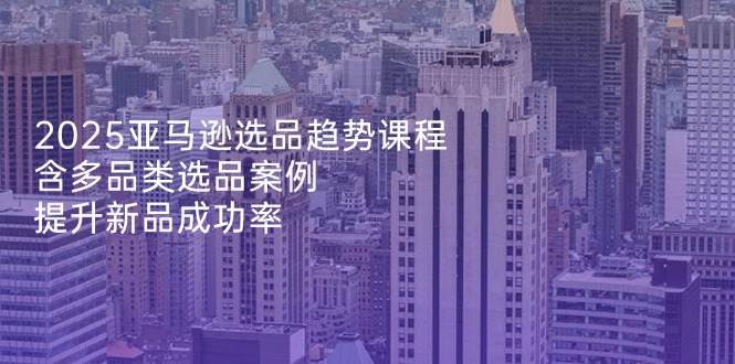 （14434期）2025亚马逊选品趋势课程，含多品类选品案例，提升新品成功率_陌咲网