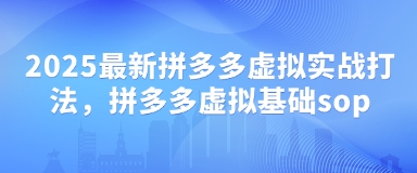 2025最新拼多多虚拟实战打法，拼多多虚拟基础sop_陌咲网