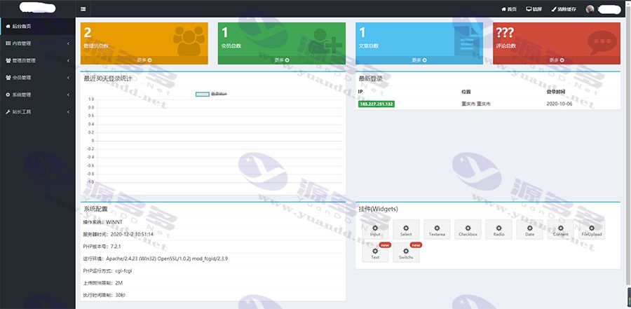 ThinkPHP 6内核优质通用网站后台权限管理系统源代码_陌咲网