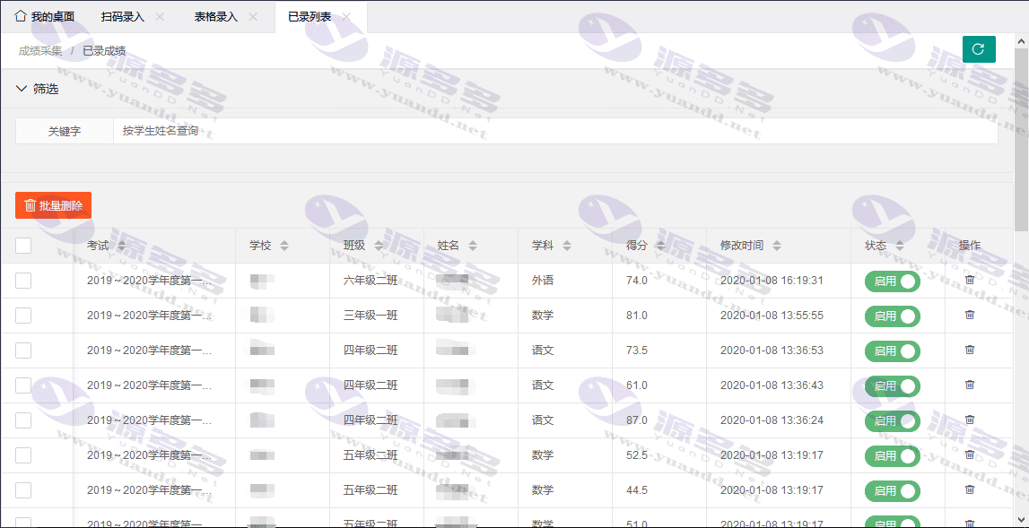 基于ThinkPHP6内核的学生成绩管理系统 蚂蚁成绩管理源码_陌咲网
