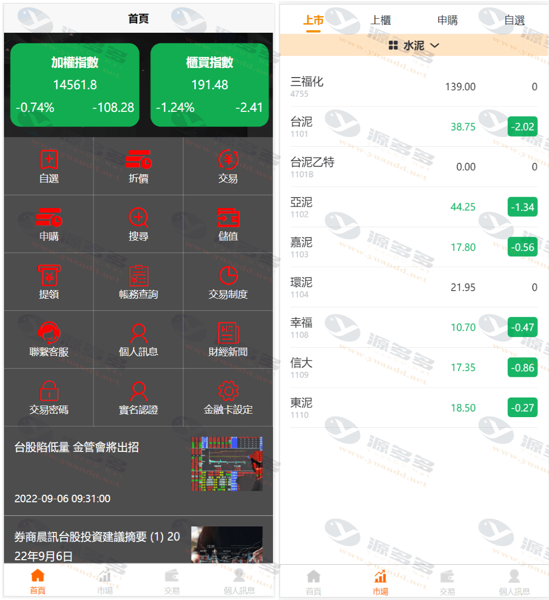 全新台股平台源码：支持新股申购、折扣申购、计划任务，附带前端uniapp源码_陌咲网