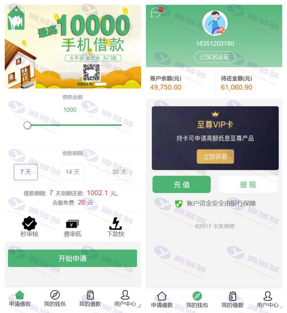 全开源的PHP卡卡贷小额借贷系统源码：支持贷款系统与征信验证的对接_陌咲网