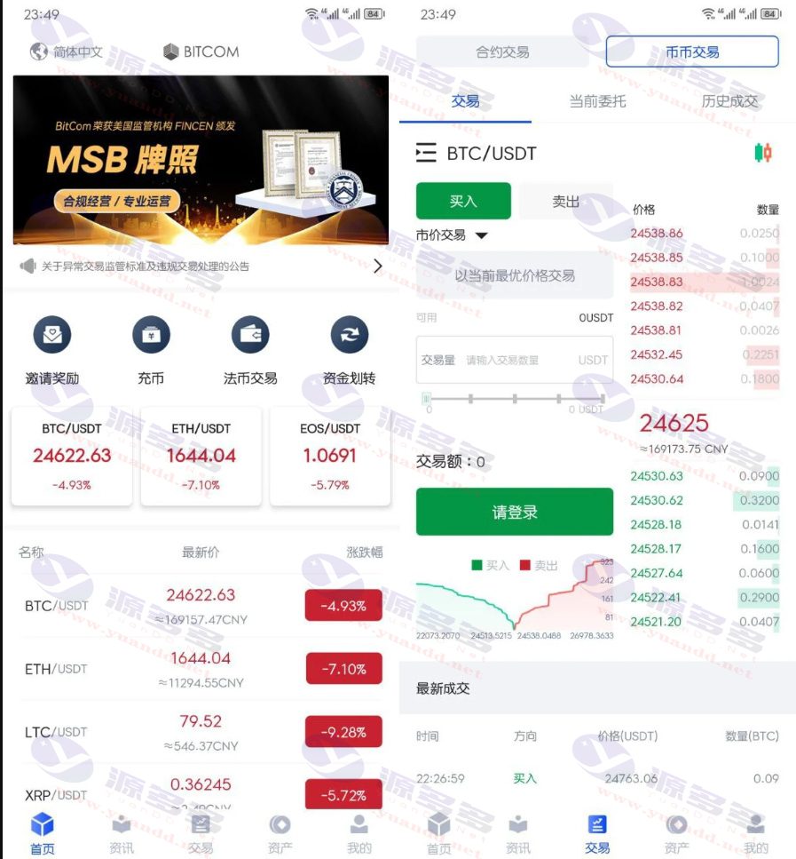 BitCom交易所原生安卓和IOS源码下载  仿火币PHP交易所源码，附安装教程_陌咲网