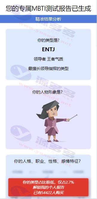 图片[1]_MBTI十六型人格测试系统源码 全功能职业性格测试+安装视频教程_陌咲网