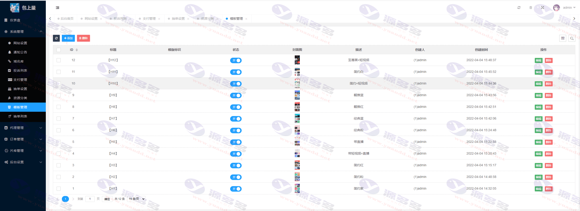 最新商业级短视频打赏系统源码 多模板支持 代理后台集成支付_陌咲网