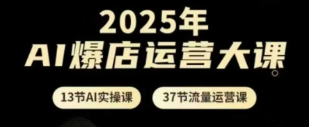 2025年AI爆店运营大课，13节AI实操课 37节流量运营课_陌咲网