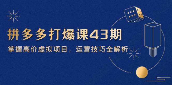 （14546期）拼多多打爆课第 43 期，掌握高价虚拟项目，运营技巧全解析（15节）_陌咲网