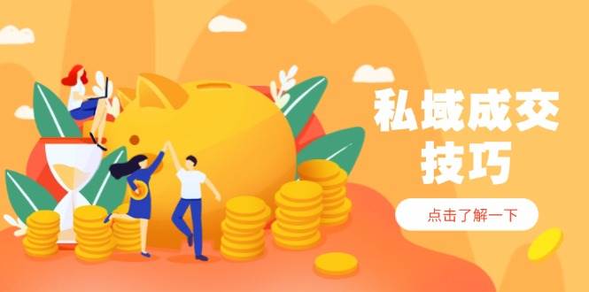 （14566期）私域成交技巧，帮你从入门到精通，破解四大痛点，快速变现，轻松收钱_陌咲网