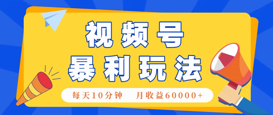 视频号AI赚钱法，每天只需10分钟，月入6万 ！（超详细拆解）_陌咲网