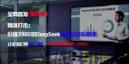 精准打击：价值3980的DeepSeek私域引流实操课，小白实操无门槛，日引精准粉300_陌咲网