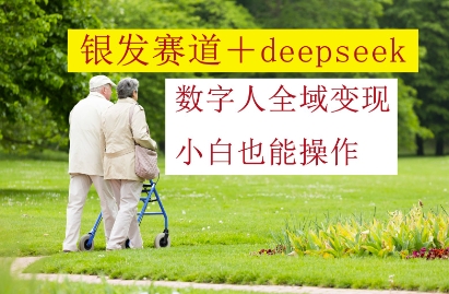 银发赛道 deepseek数字人全域变现，小白也能操作_陌咲网