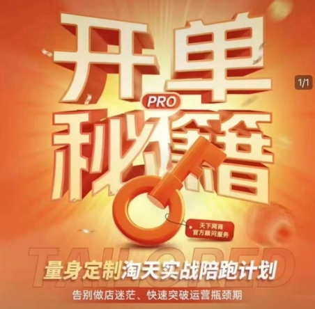 淘宝开单秘籍PRO，量身定制淘天实战陪跑计划，告别做店迷茫、快速突破运营瓶颈期（更新）_陌咲网