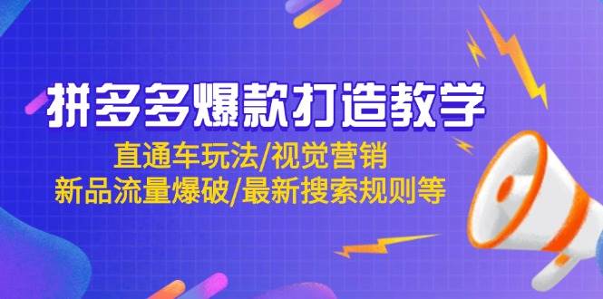 （14681期）拼多多爆款打造教学：直通车玩法/视觉营销/新品流量爆破/最新搜索规则等_陌咲网
