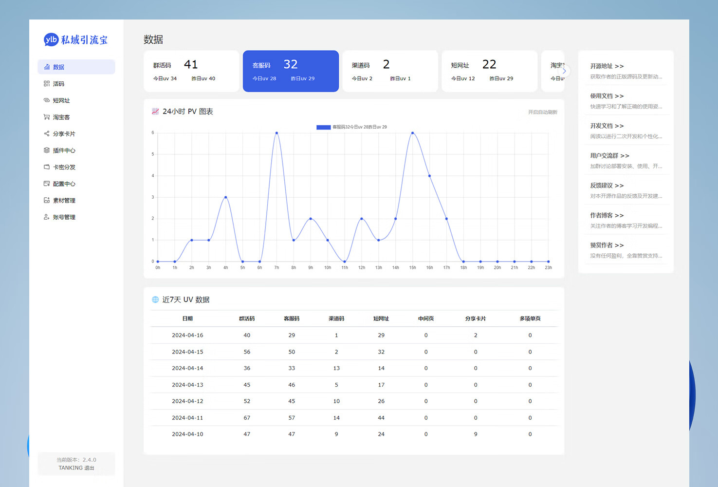 功能强大的私域引流宝PHP源码 活码+短链+分享卡片+多用户_陌咲网